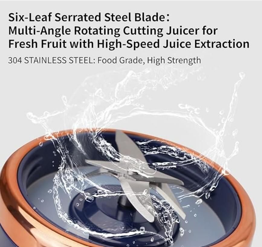 Mini Juice Blender – USB Rechargeable Mini Blender for Smoothies & Juices